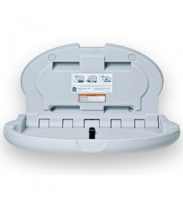 Oval changing table to be placed on the wall