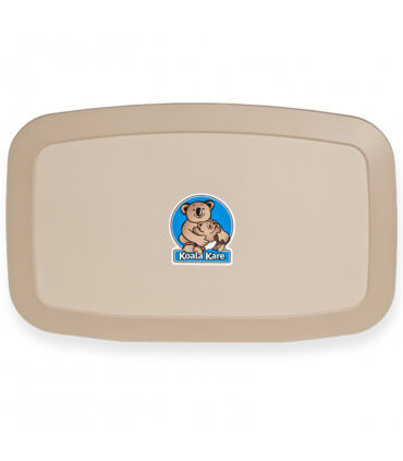 Surface-mounted horizontal baby changing station