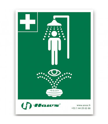 Pieza de recambio : Señalización vertical para ducha y lavaojos de emergencia