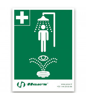 Large shower / eyewash sign