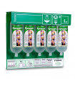 Poste de lavage oculaire mural multi flacons