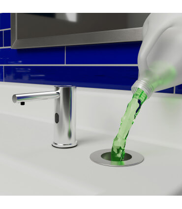 Sistema automatico di erogazione del sapone multi-alimentazione