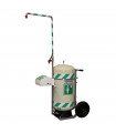 Mobile self-contained safety shower with eye wash (114 litre)