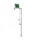 Floor mounted unheated safety shower with body spray