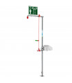 Unheated safety shower with body spray and ABS closed bowl eye wash