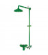 Wall mounted laboratory safety shower with eye wash