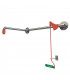 Over door mounted unheated safety shower