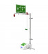 Unheated wall mounted safety shower with ABS closed bowl eye wash