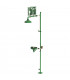 Floor mounted laboratory safety shower with eye wash