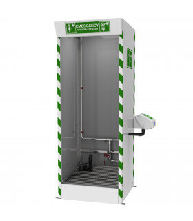 Multi-nozzle cubicle safety shower
