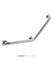 Angled stainless steel grab bar 135°, satin, 400 x 400mm