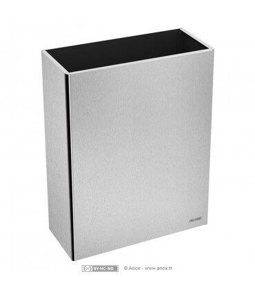 Papelera de pared de acero inoxidable, 38 litros