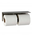 Distributeur de papier toilette double rouleaux, avec tablette