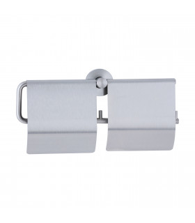 Distributeur de papier toilette à double rouleaux, avec caches