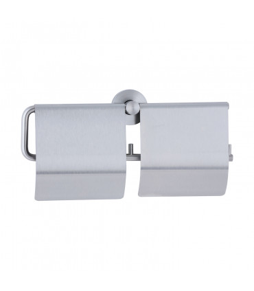 Distributeur de papier toilette à double rouleaux, avec caches