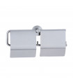 Surface-mounted double roll toilet tissue dispenser with hoods