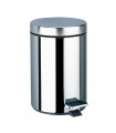 Round, stainless steel pedal bin, 5 litres