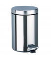 Round pedal bin, stainless steel, 3 litres