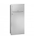Recessed waste bin with flap