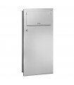 Poubelle encastrable en inox avec trappe