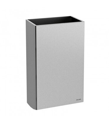 Papelera acero inoxidable rectangular mural, 20 litros