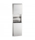 Recessed Convertible Automatic, Universal Roll Towel Dispenser Equipped with Intuitive LED Light/Waste Receptacle