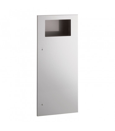 Recessed waste receptacle