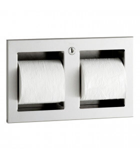 Distributeur de papier toilette multi-rouleaux encastré