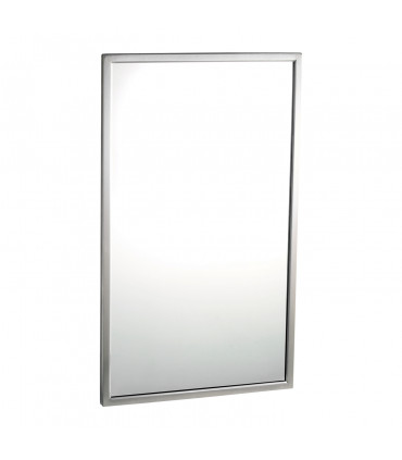 Specchio con cornice in acciaio inox