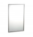 Specchio con cornice in acciaio inox