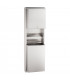 Surface-mounted convertible automatic, universal roll towel dispenser equipped with intuitive LED light/waste receptacle