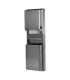 2-in-1 Combo Unit : Paper towel dispenser/waste receptacle