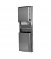 Surfaced-mounting convertible paper towel dispenser/waste receptacle