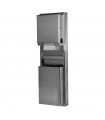 2-in-1 Combo Unit : Paper towel dispenser/waste receptacle