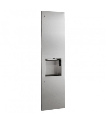 3-in-1 unit : Electronic hand dryer, papel towel dispenser and waste receptacle