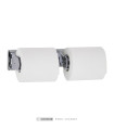 Distributeur de papier toilette double rouleaux, à poser en applique