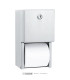 Distributeur de papier toilette double rouleaux, à poser en applique