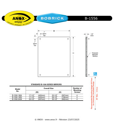 Specchio senza cornice (44 x 60 cm)