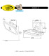 Surface-mounted horizontal baby changing station