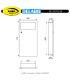 Recessed waste bin with flap