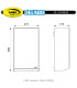 Papelera acero inoxidable rectangular mural, 20 litros