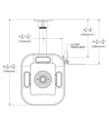 Lavaojos y lavacara de pared - Recipiente de ABS