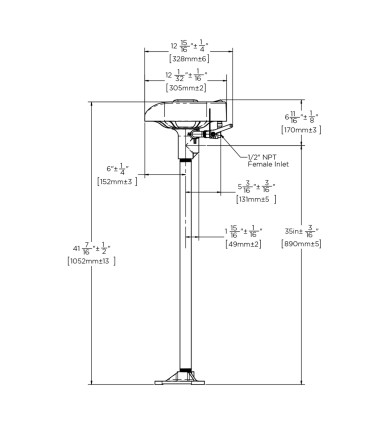 Lavaojos y lavacara de pedestal Optimus - Bol de ABS