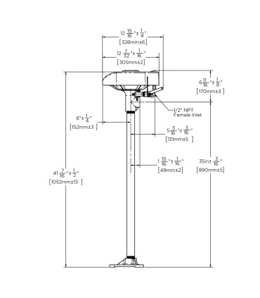 Lavaojos y lavacara de pedestal Optimus - Acero Inoxidable
