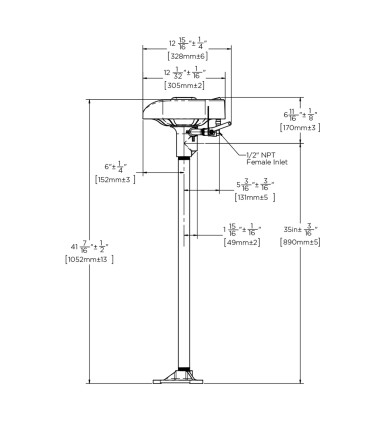 Lavaojos y lavacara de pedestal Optimus - Todo Acero Inoxidable