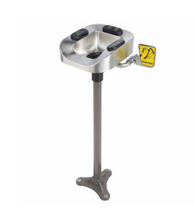 Lavaojos y lavacara de pedestal Optimus - Todo Acero Inoxidable