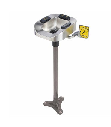 Lavaojos y lavacara de pedestal Optimus - Todo Acero Inoxidable