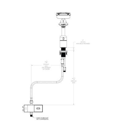Robinet électronique à capteur avec laveur d'yeux Eyesaver