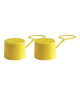 Par de tapones antipolvo autoeyectables para lavaojos