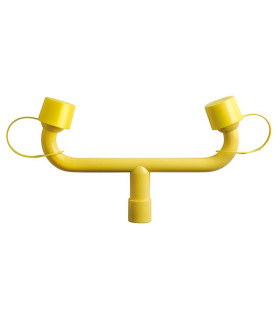 Rampa lavaojos doble de ABS amarillo